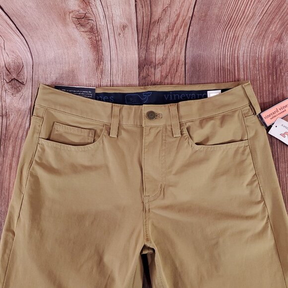 NWT Vineyard Vines Performance Mens Size 30X30 Ridge Khaki 5 Pocket Pants $92.99 - Picture 5 of 16